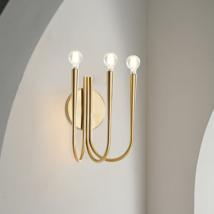 FIORE Gold Black Minimalist Wall Lamp