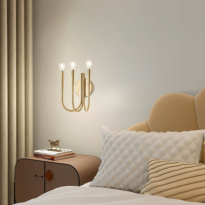 FIORE Gold Black Minimalist Wall Lamp