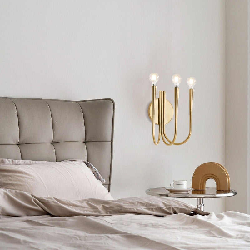 FIORE Gold Black Minimalist Wall Lamp