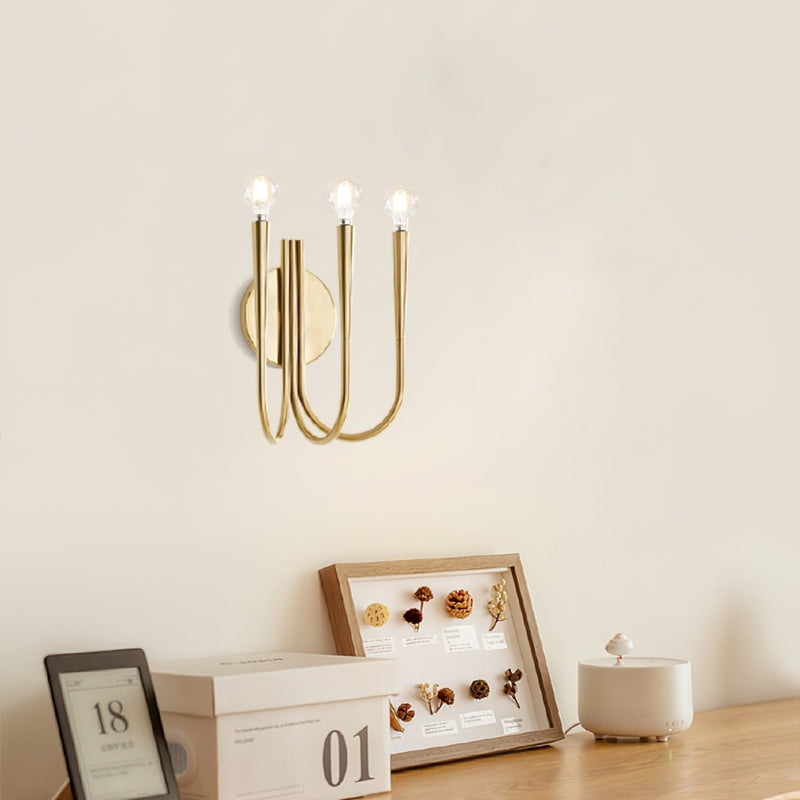 FIORE Gold Black Minimalist Wall Lamp