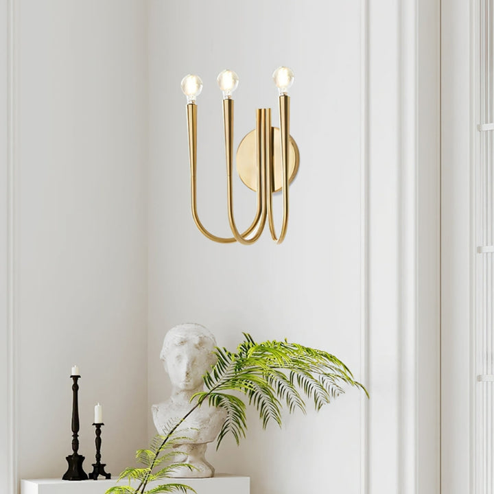 FIORE Gold Black Minimalist Wall Lamp