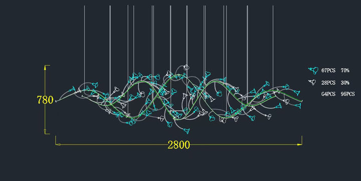 Custom FOWER Modern Tree Branch Chandelier