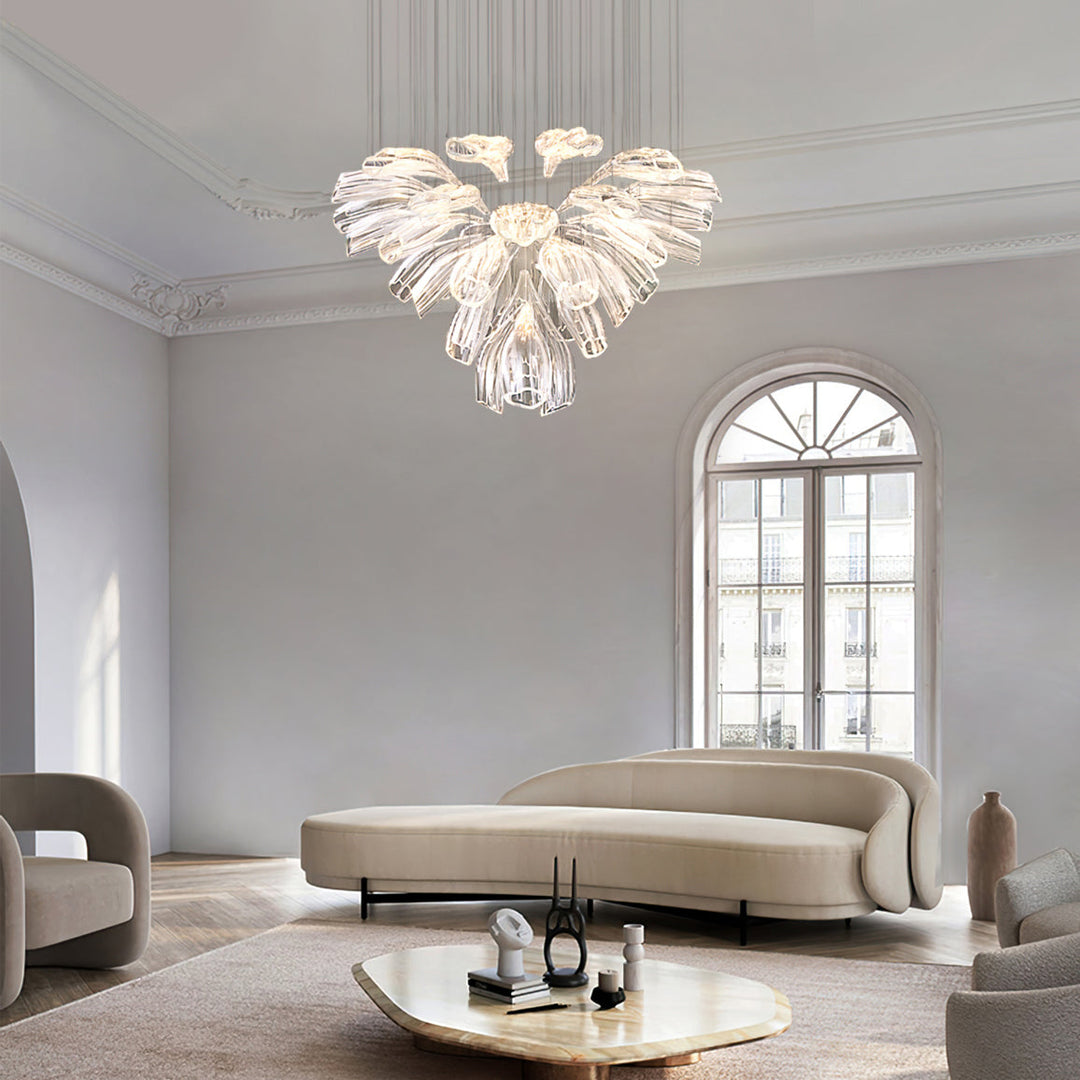 FLOWERS Down Glass Chandelier Modern
