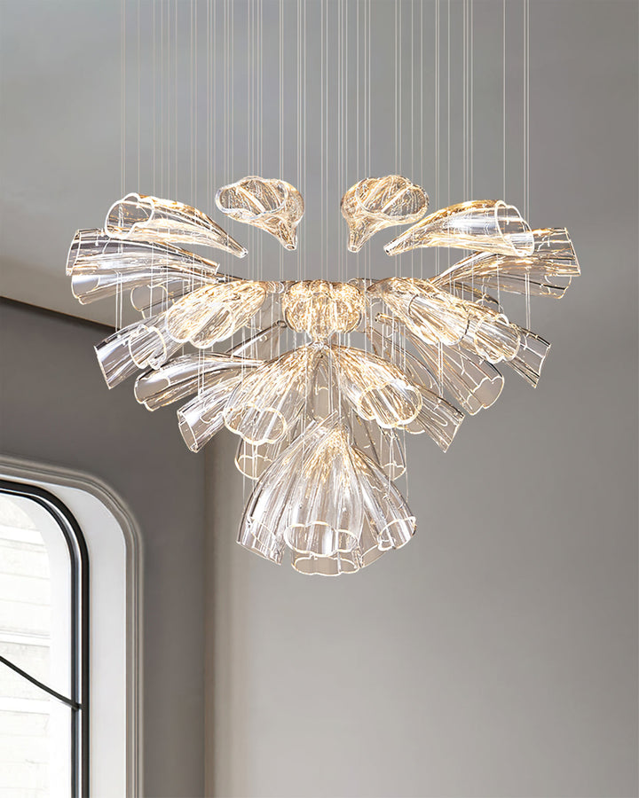 FLOWERS Down Glass Chandelier Modern