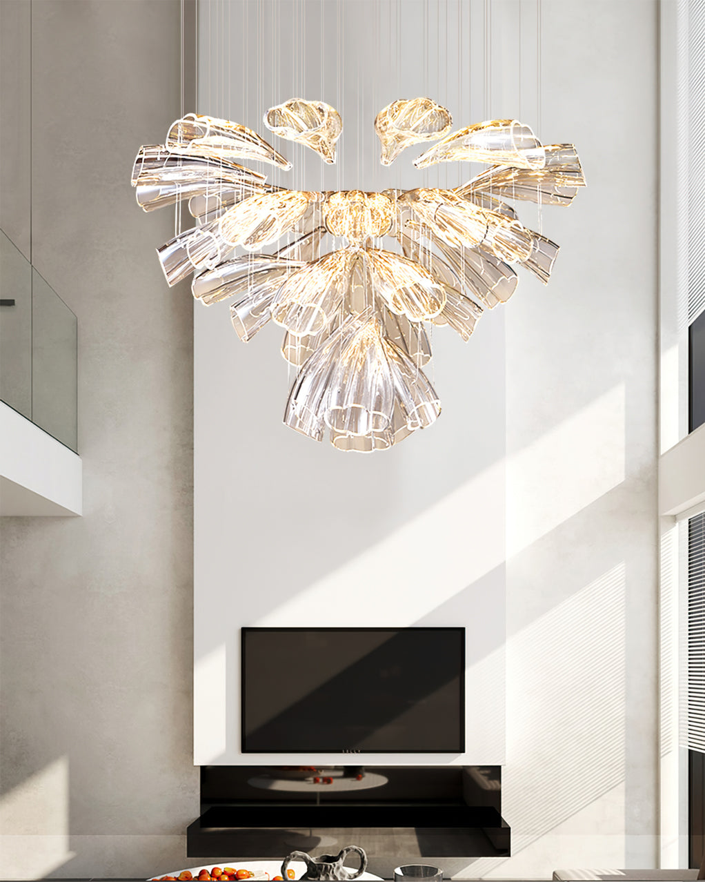 FLOWERS Down Glass Chandelier Modern