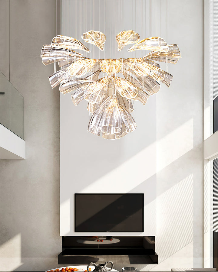 FLOWERS Down Glass Chandelier Modern