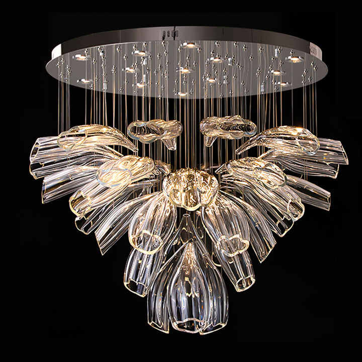FLOWERS Down Glass Chandelier Modern
