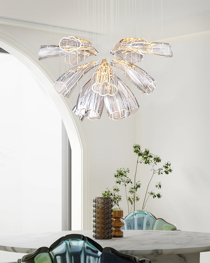 FLOWERS Down Glass Chandelier Modern
