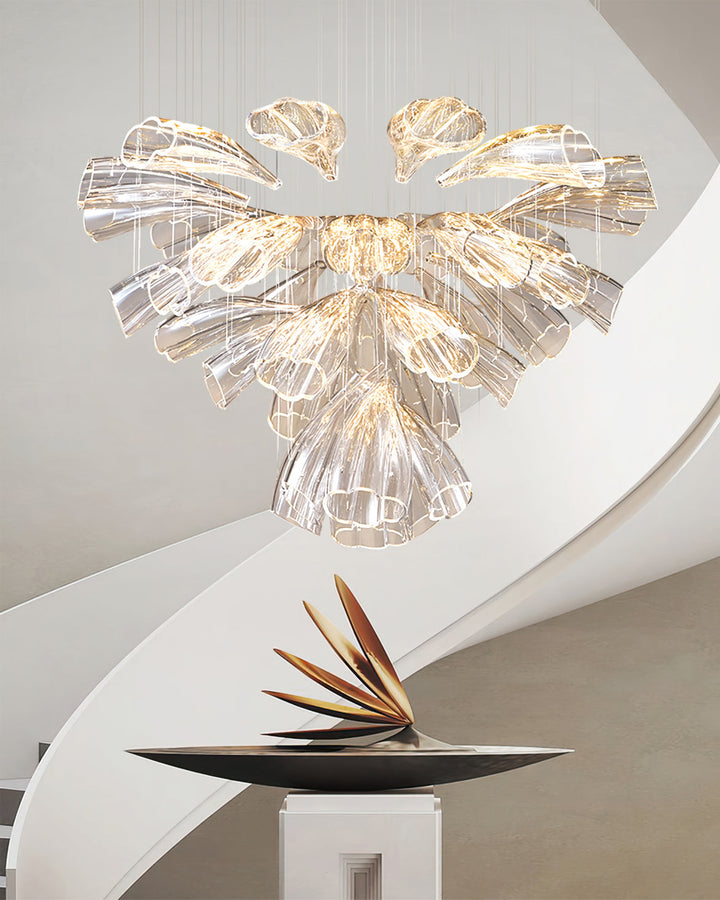FLOWERS Down Glass Chandelier Modern