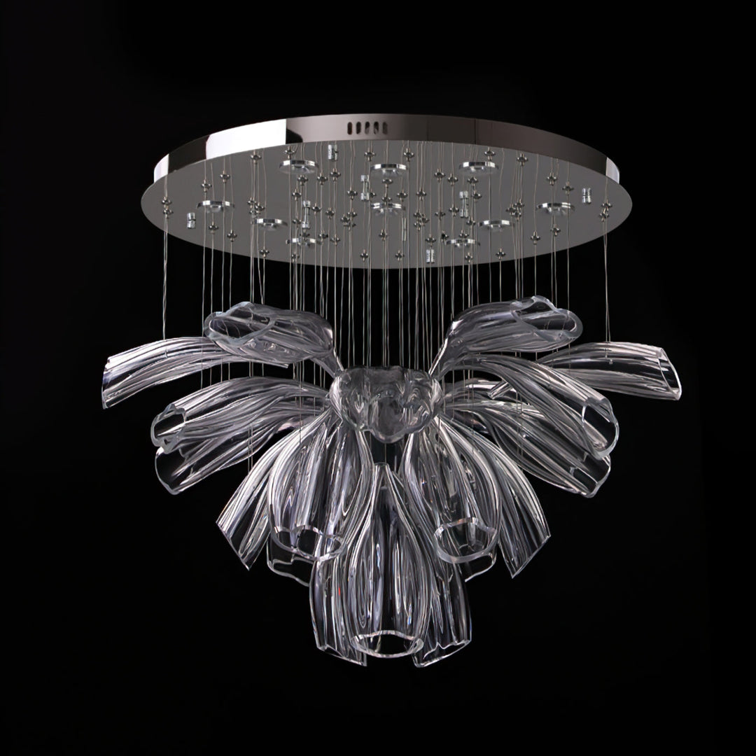 FLOWERS Down Glass Chandelier Modern
