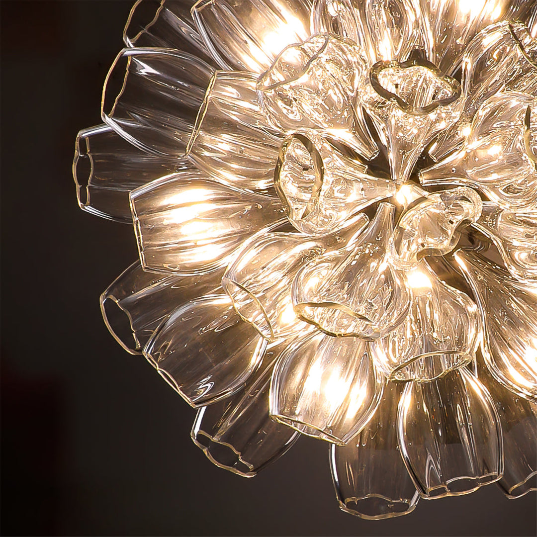 FLOWERS Down Glass Chandelier Modern