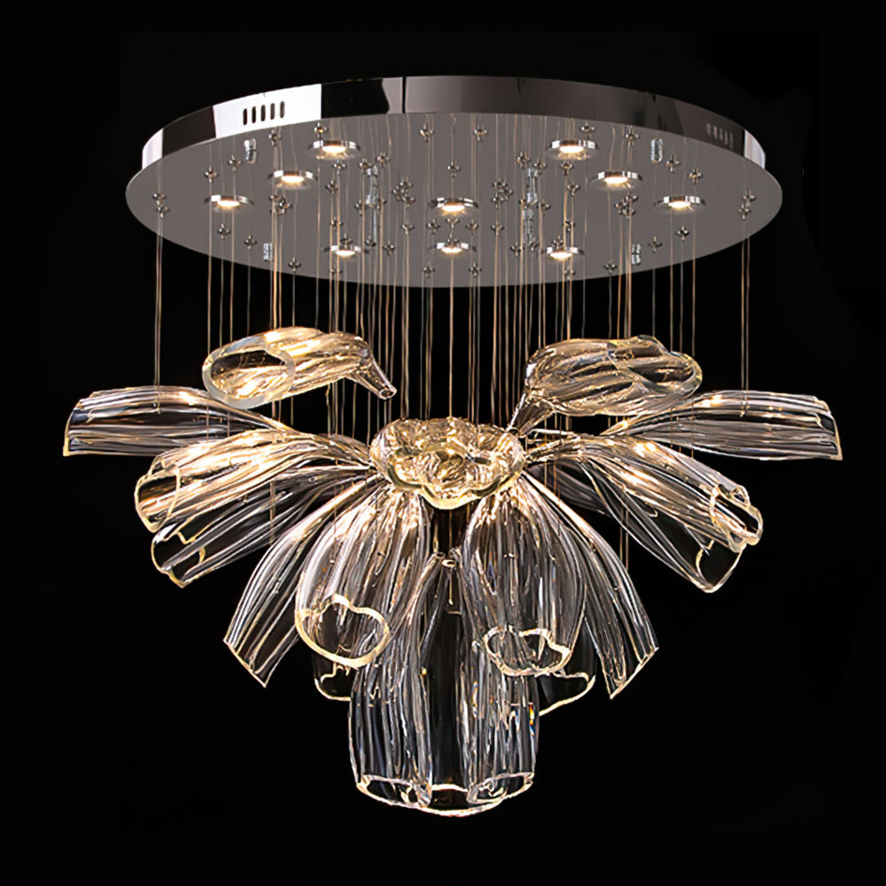 FLOWERS Down Glass Chandelier Modern