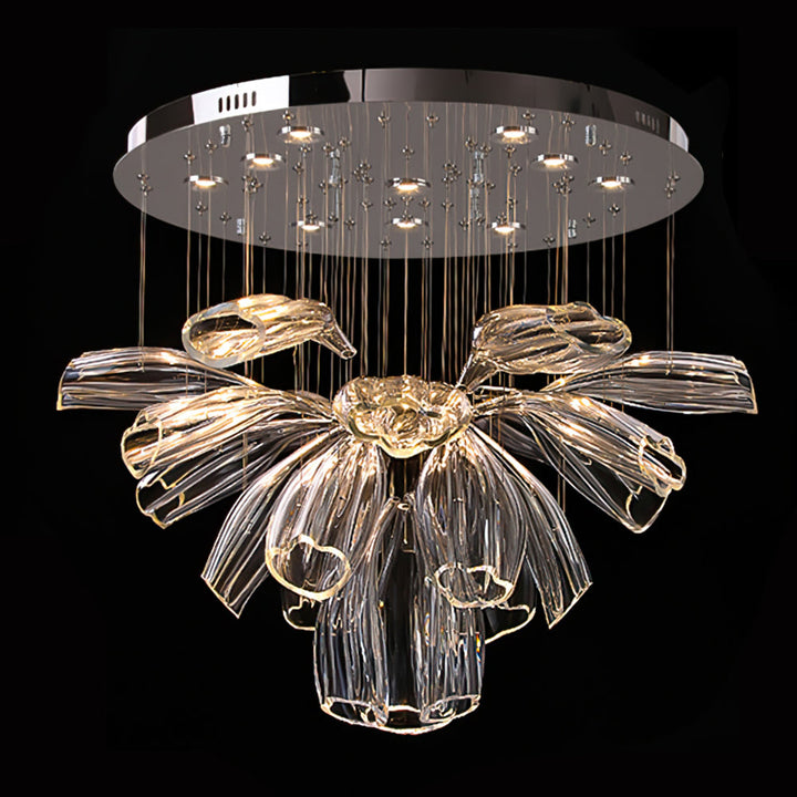 FLOWERS Down Glass Chandelier Modern