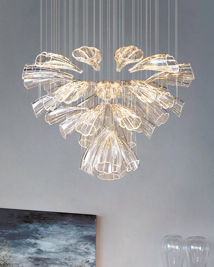 FLOWERS Down Glass Chandelier Modern
