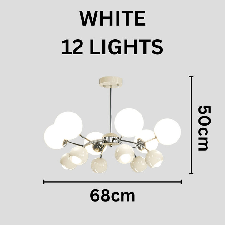HATTIE Modern Elegant Cream Shade Lighting Chandelier