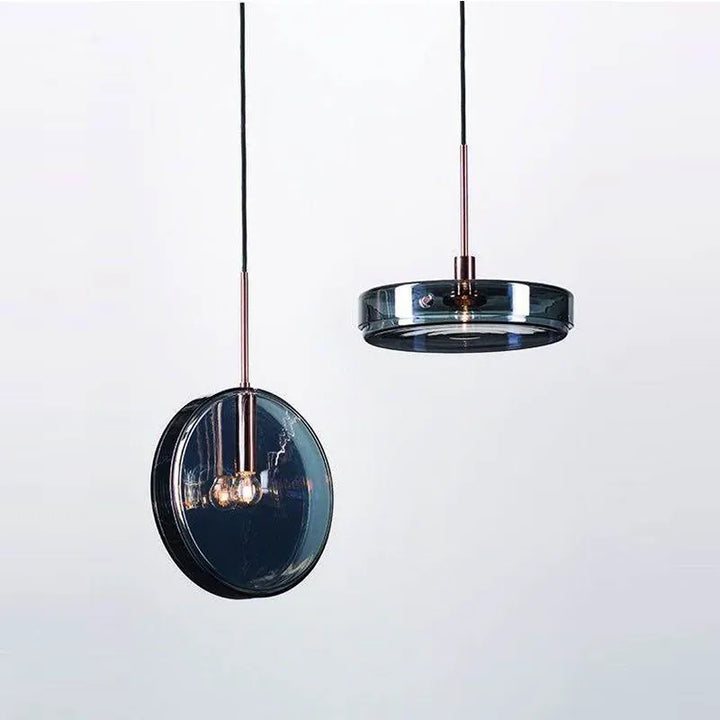 CIRC Blue Glass Pendant Light