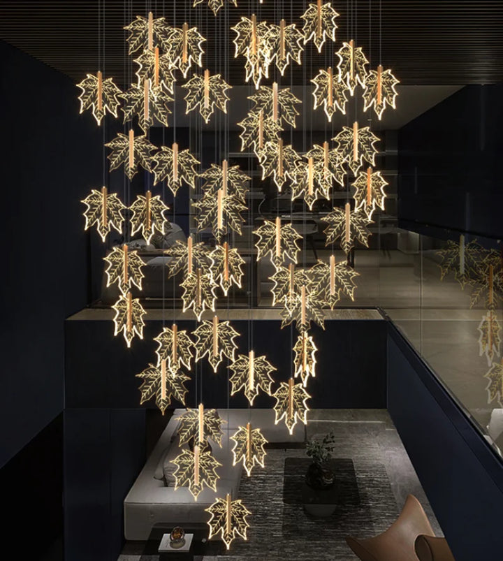 MAPLE Leaves Stair Chandelier Modern