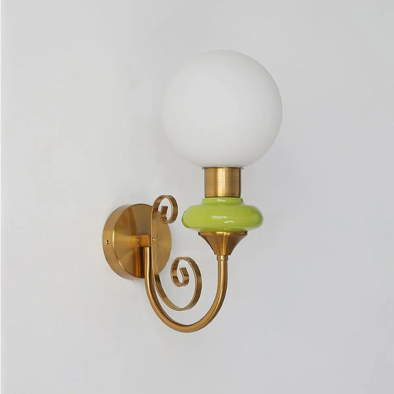 INDY Golden Onyx Iron Glass Wall Lamp