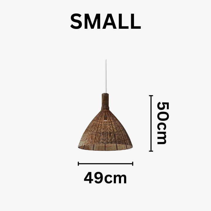 KYLA Natural Hanging Modern Living Spaces Rattan Pendant Light