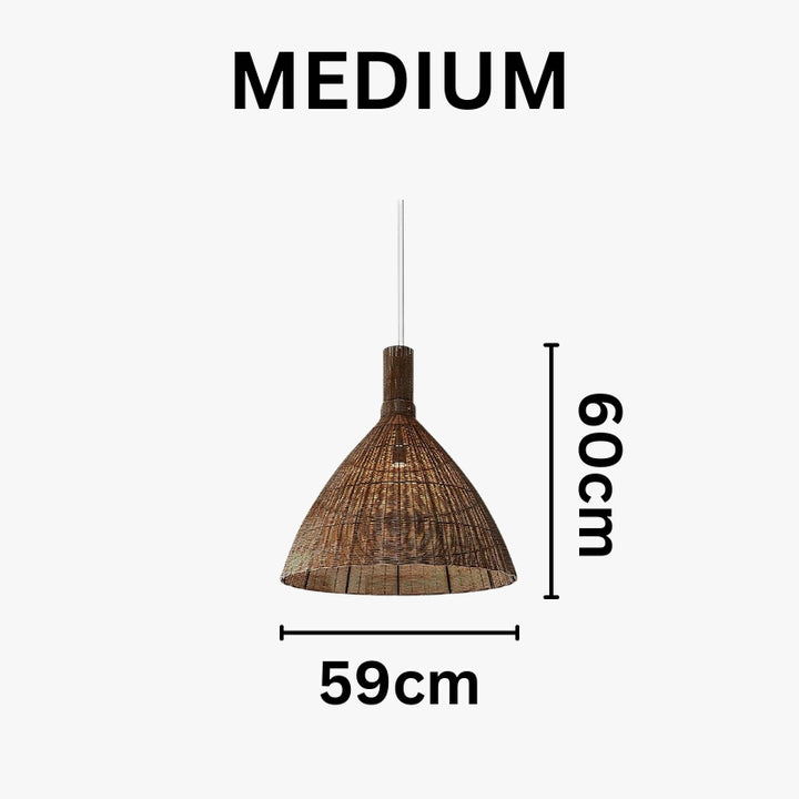 KYLA Natural Hanging Modern Living Spaces Rattan Pendant Light