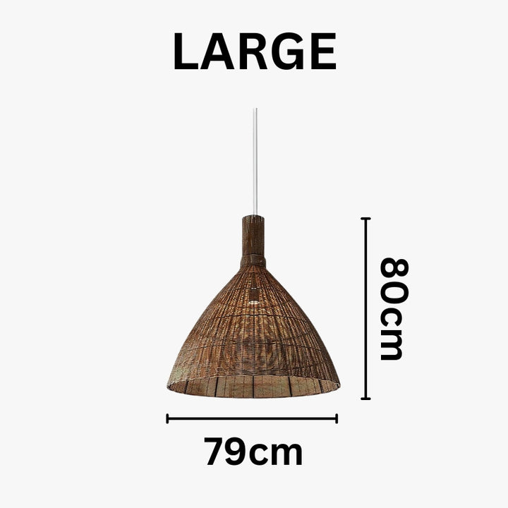 KYLA Natural Hanging Modern Living Spaces Rattan Pendant Light