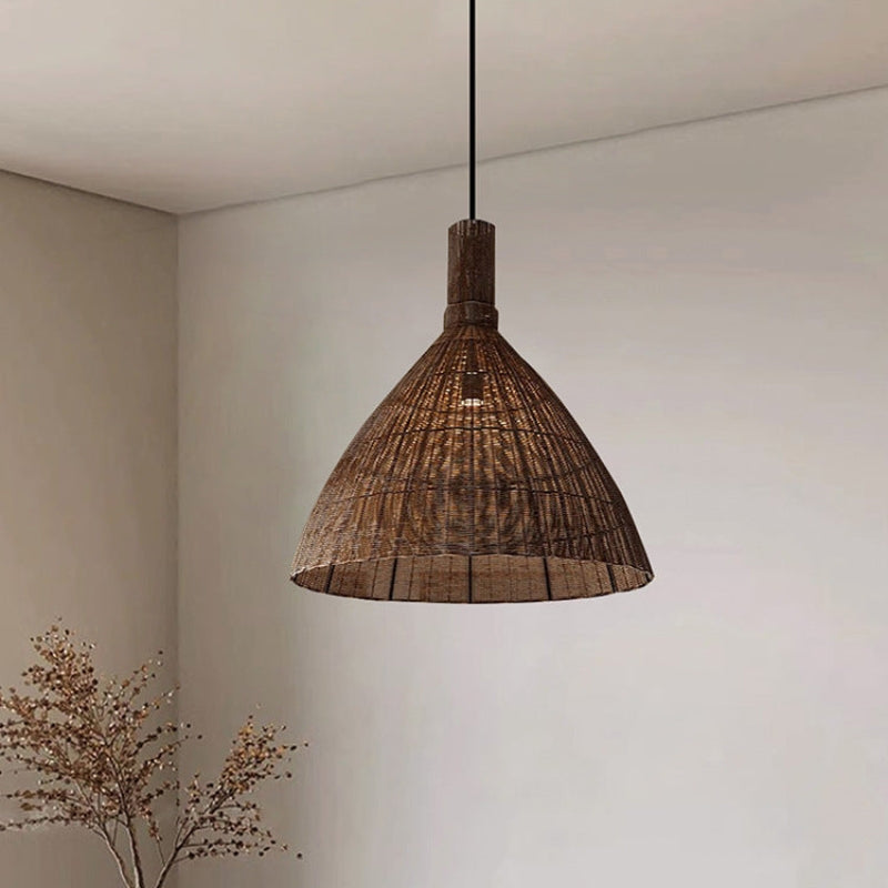 KYLA Natural Hanging Modern Living Spaces Rattan Pendant Light