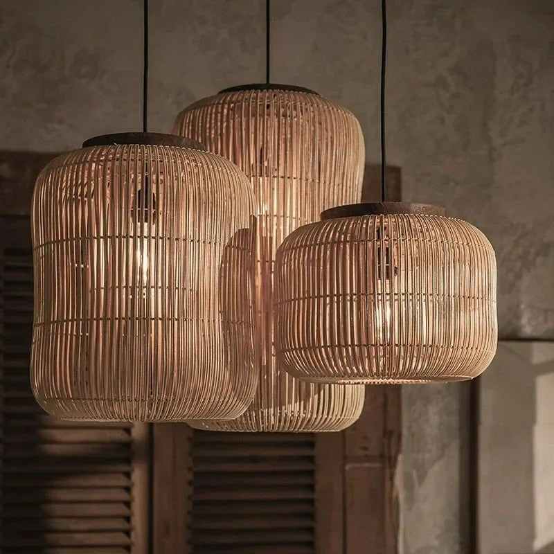 KYRA Rattan Elegance for Bedroom Dining Room Pendant Light