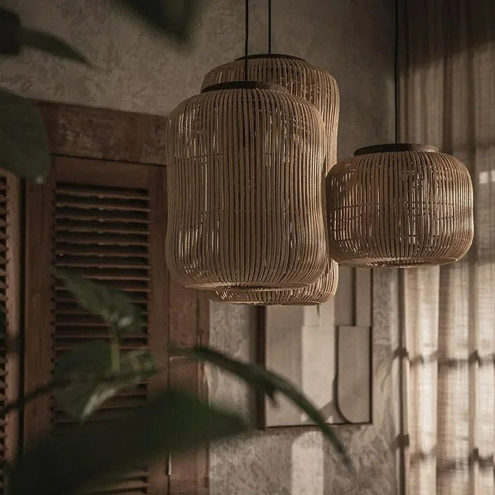 KYRA Rattan Elegance for Bedroom Dining Room Pendant Light