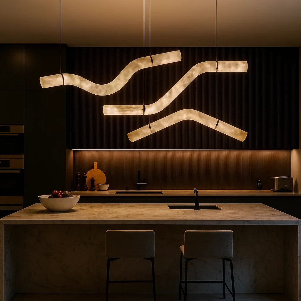 LABEI Alabaster Light Fixtures for Kitchen Island1