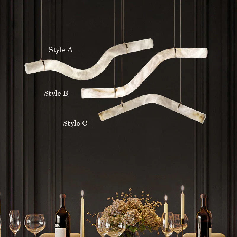 LABEI Alabaster Light Fixtures for Kitchen Island12