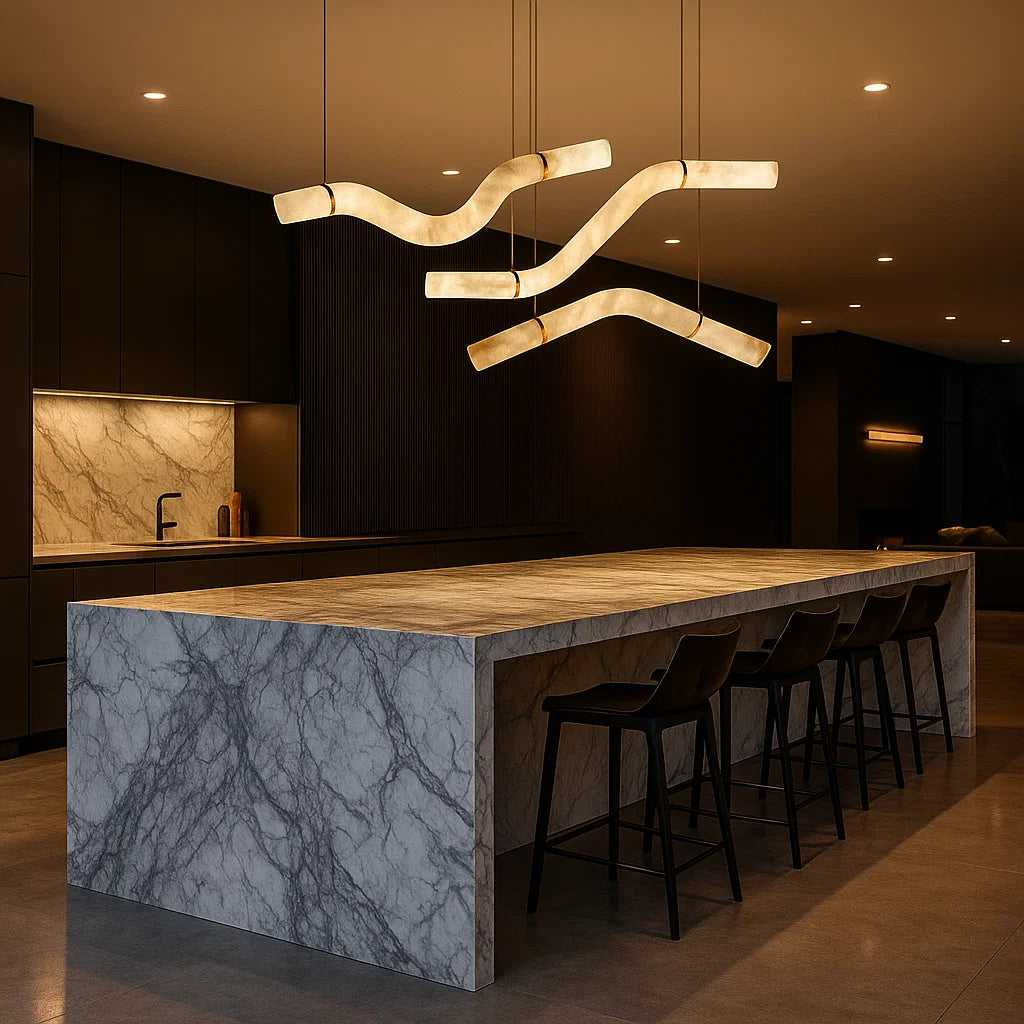 LABEI Alabaster Light Fixtures for Kitchen Island4