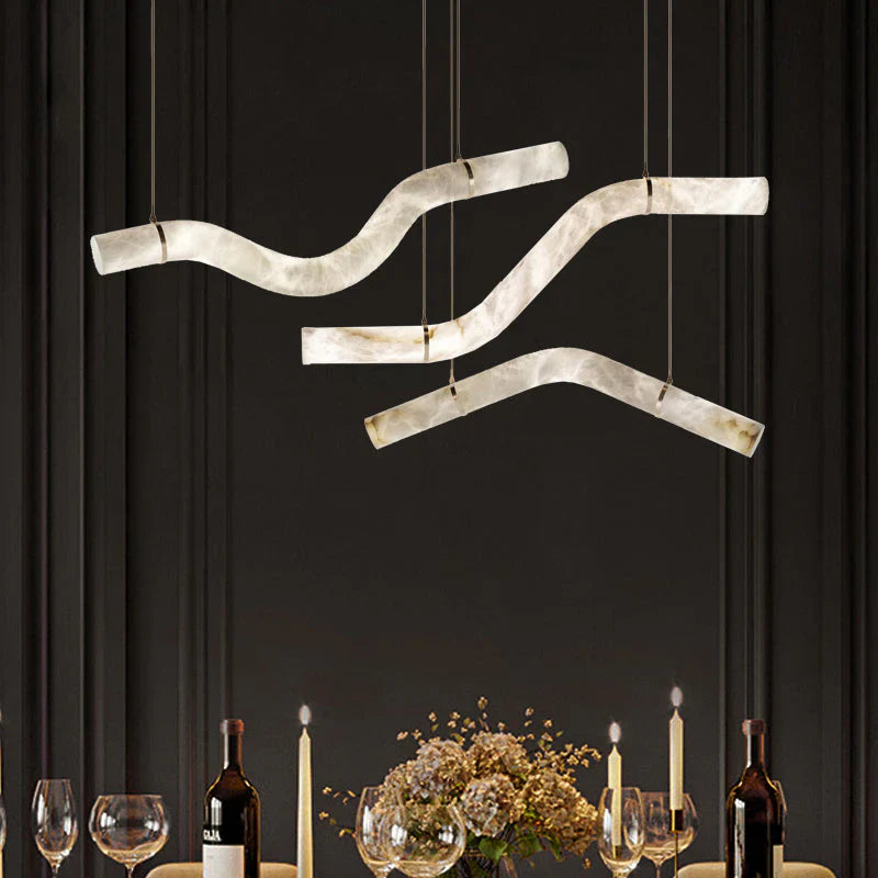 LABEI Alabaster Light Fixtures for Kitchen Island7