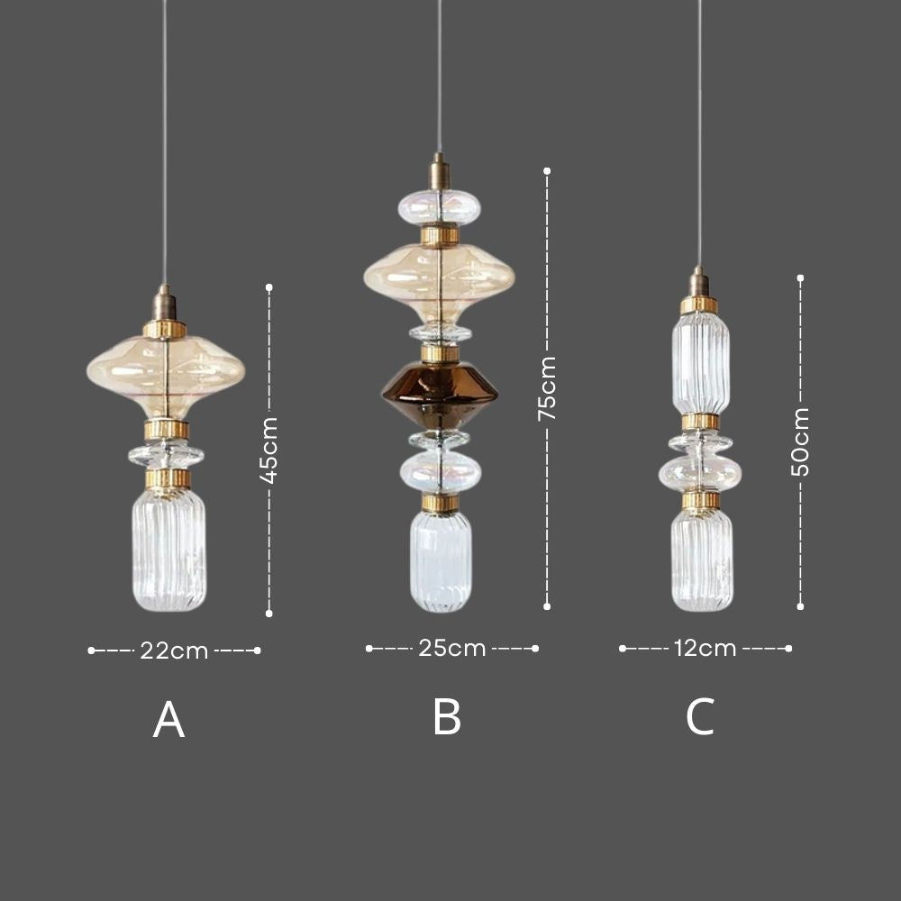 LATHE Glass Pendant Light for Kitchen Island11