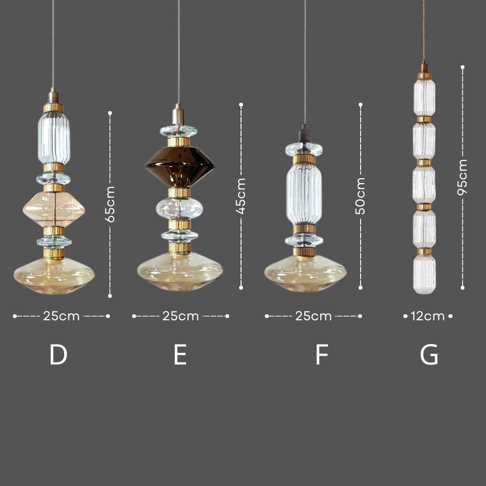 LATHE Glass Pendant Light for Kitchen Island17