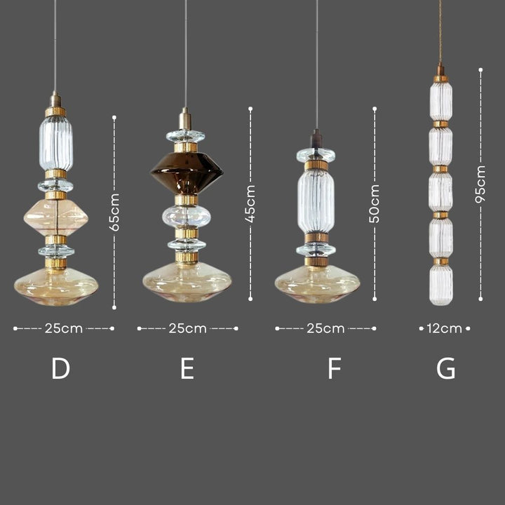 LATHE Glass Pendant Light for Kitchen Island17