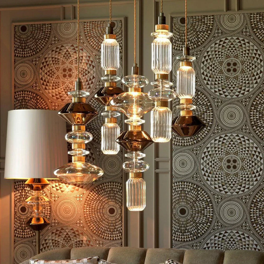 LATHE Glass Pendant Light for Kitchen Island4