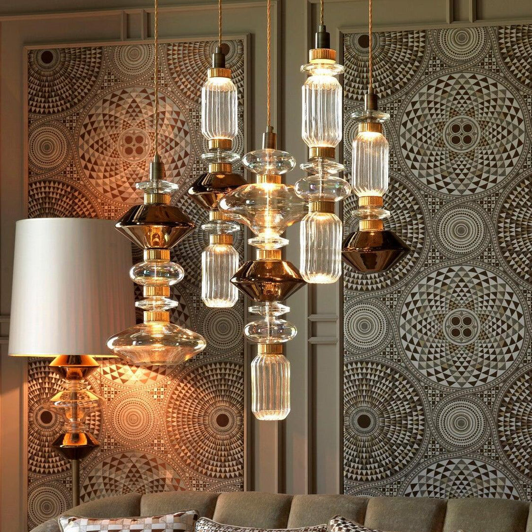 LATHE Glass Pendant Light for Kitchen Island5