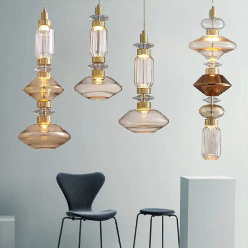 LATHE Glass Pendant Light for Kitchen Island5
