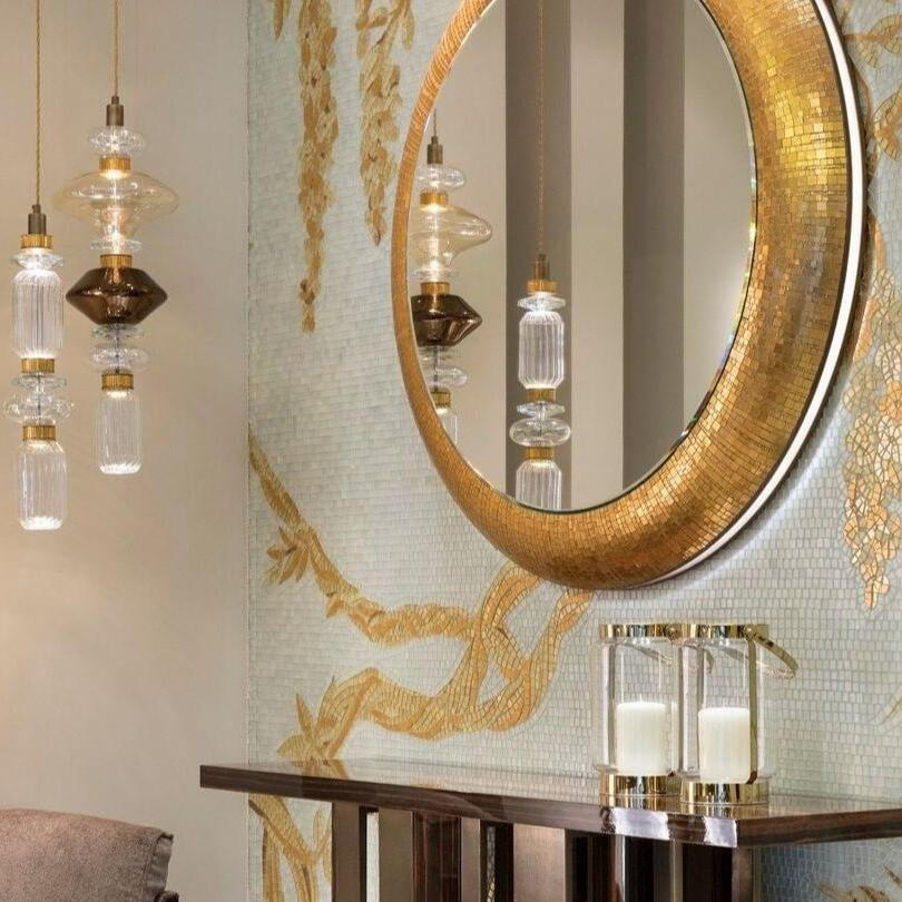 LATHE Glass Pendant Light for Kitchen Island7 