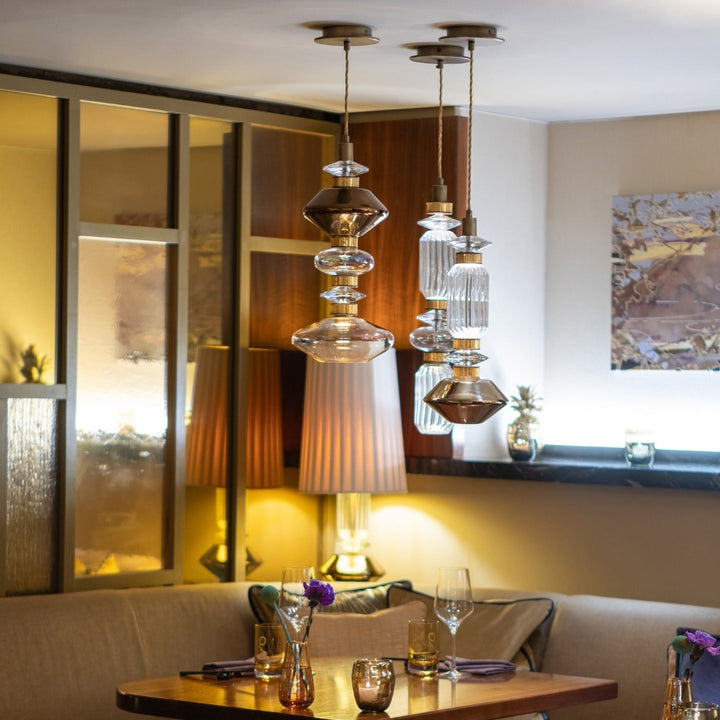 LATHE Glass Pendant Light for Kitchen Island9