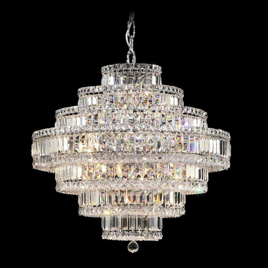 Crystal chandelier on a black background