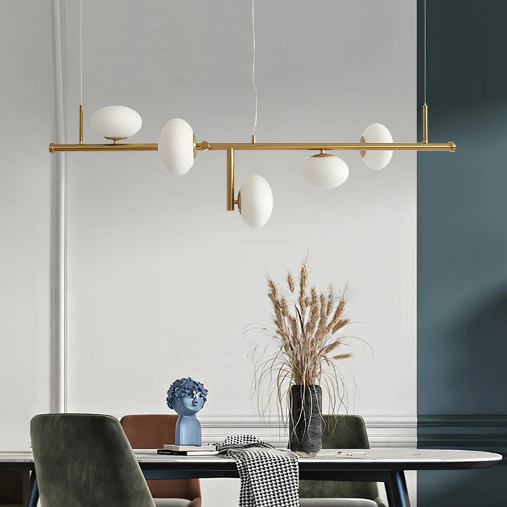 LEONA Glass Spheres Modern Chandelier