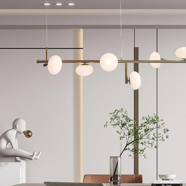 LEONA Glass Spheres Modern Chandelier