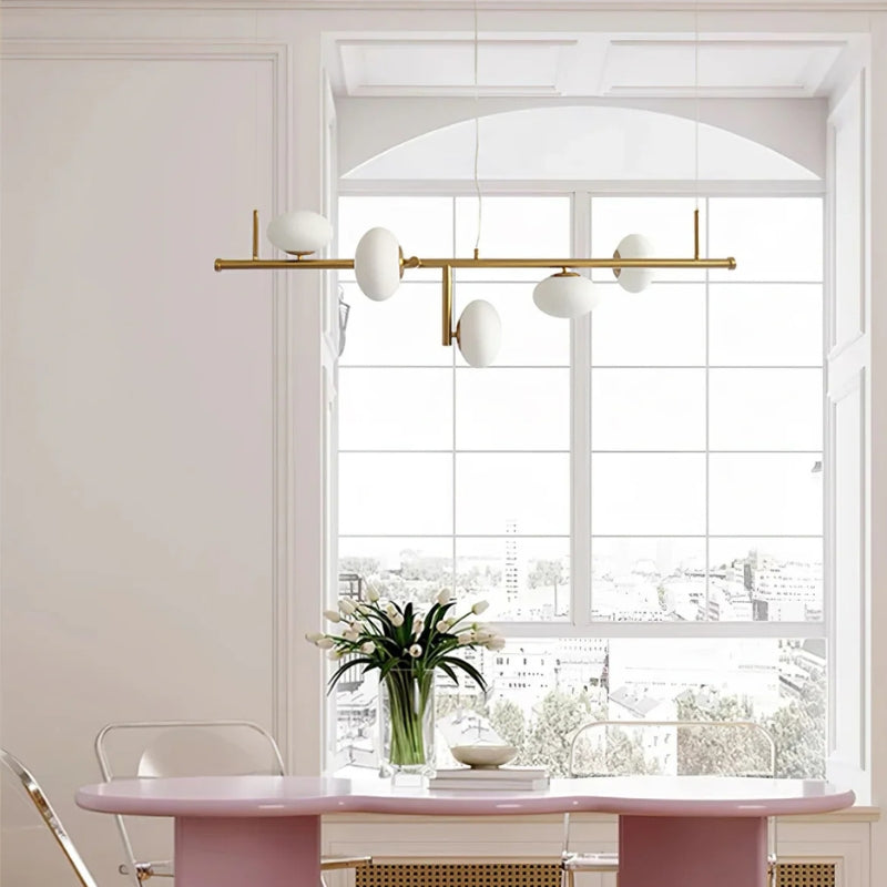 LEONA Glass Spheres Modern Chandelier