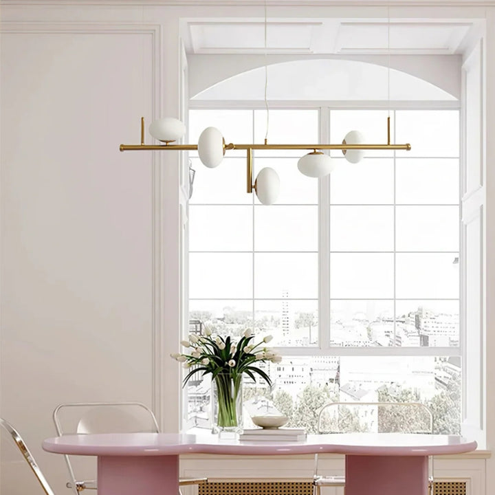 LEONA Glass Spheres Modern Chandelier