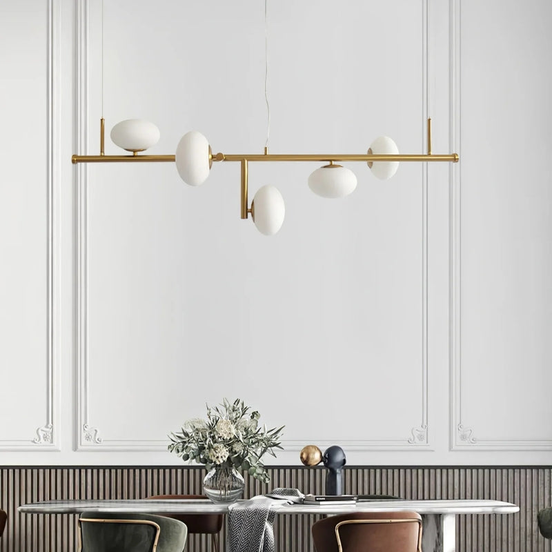LEONA Glass Spheres Modern Chandelier