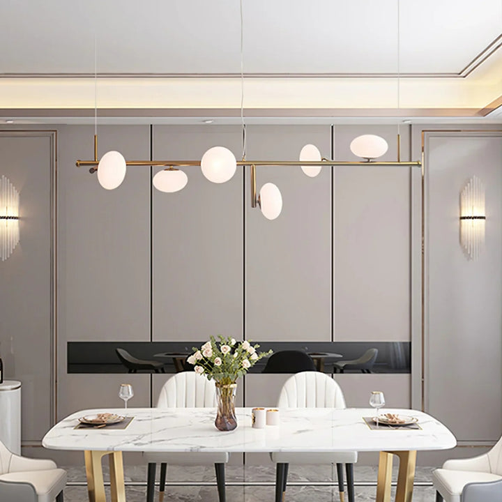 LEONA Glass Spheres Modern Chandelier