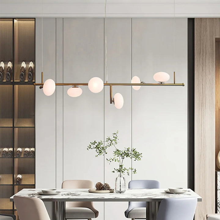 LEONA Glass Spheres Modern Chandelier