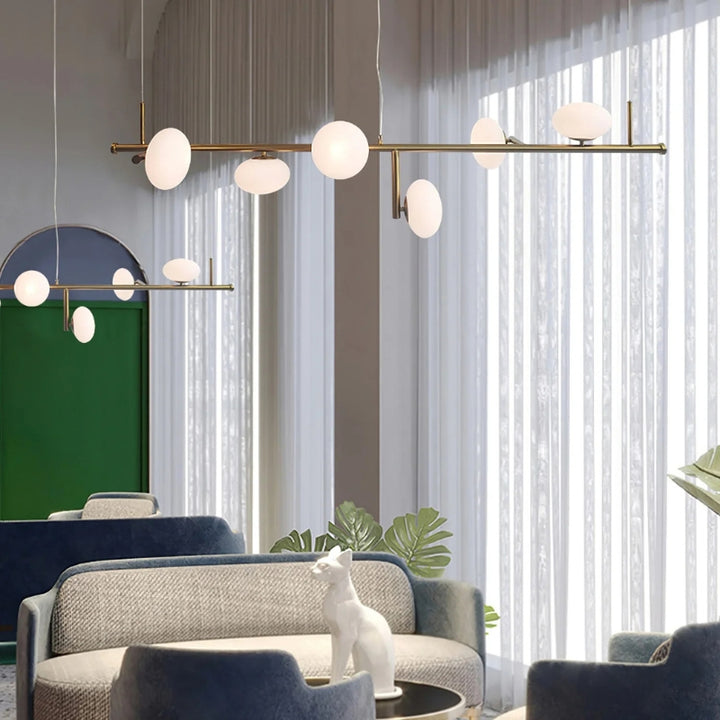 LEONA Glass Spheres Modern Chandelier