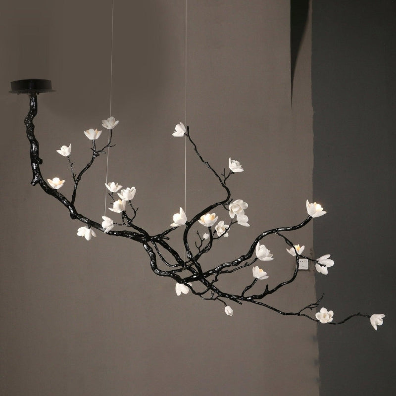 LEST Ceramic Tree Branch Flower Chandelier